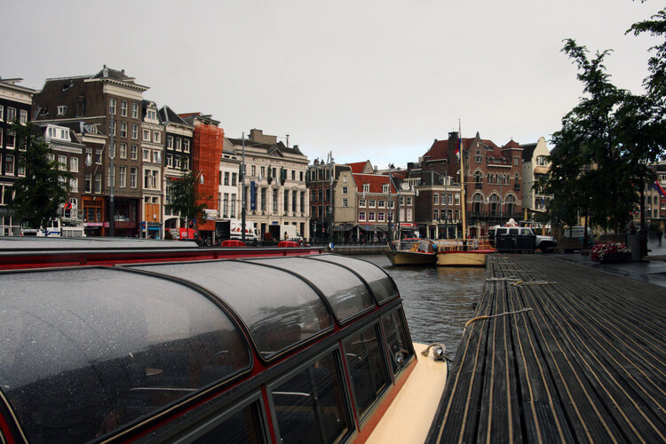 Canal boat tour in Amsterdam